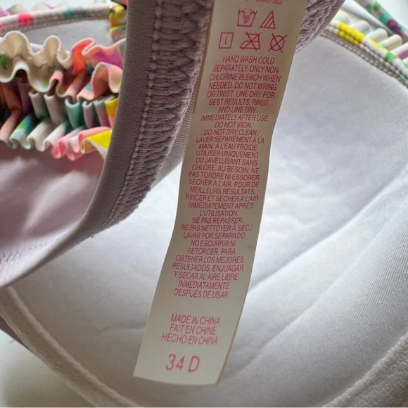 Bundle of 3 Bras Victoria's Secret Uplift Semi Demi VSX Sports Bra Swim Sz 34D - Picture 12 of 14